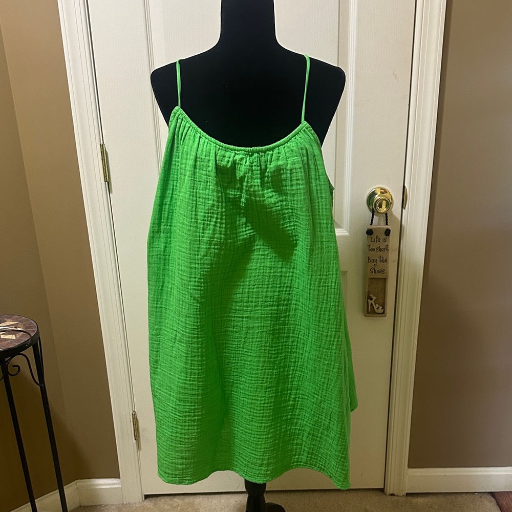 Vibrant Green Sleeveless Dress
